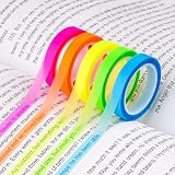 Hoiny Highlighter Tape 10 Rolls 6mm x 5m Transparent Sticky Tabs Colorful