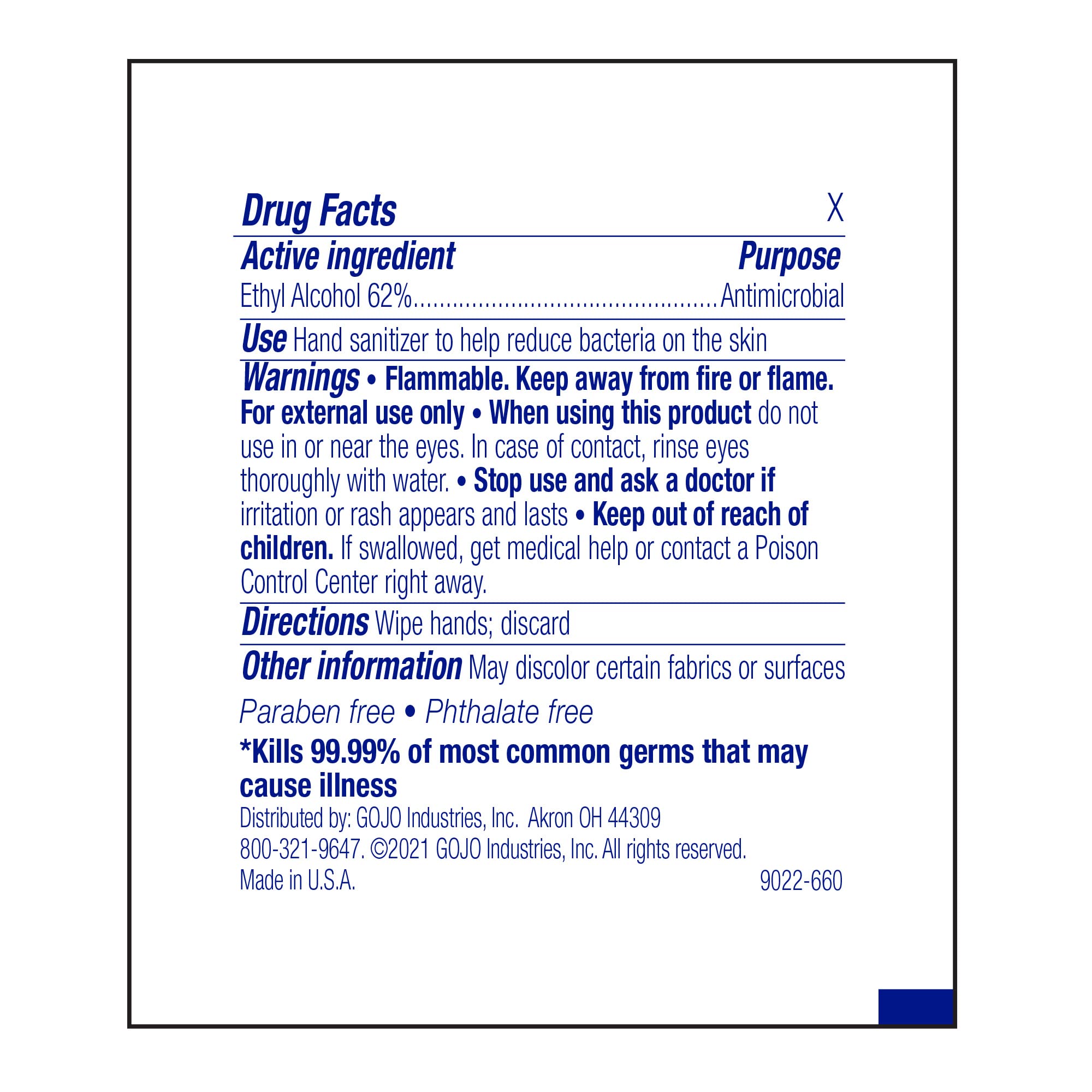 Premoistened Sanitizing Hand Wipes, Towelettes Individually Wrapped, 100/box