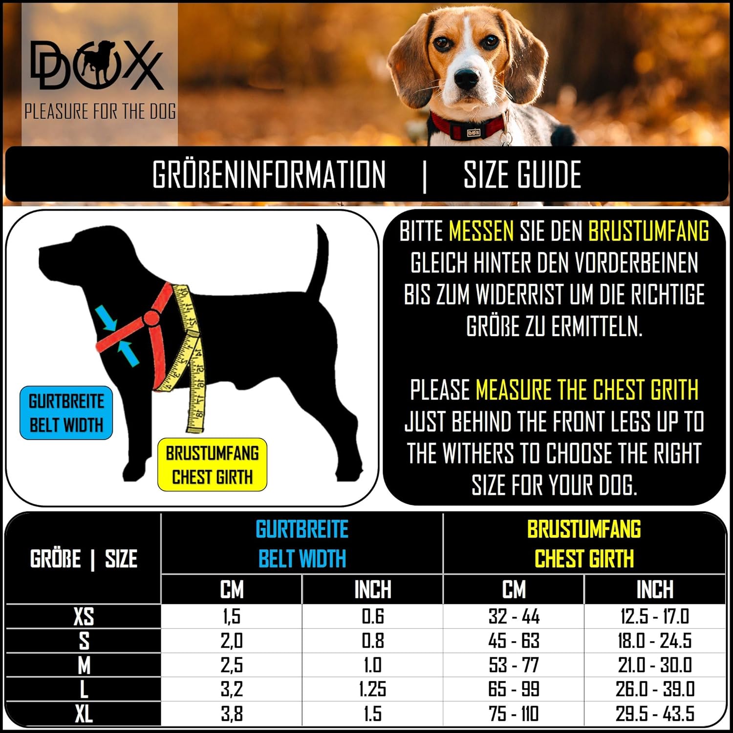 rabbitgoo Hundegeschirr Welpen Verstellbar Geschirr Hund Auto Dog L (L