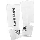 Combat Sports Muay Thai &amp; MMA Ankle Support Sleeves | Breathable polyester blend ankle wraps for joint compression and mat traction. Sold in pairs. One size fits most.