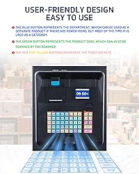 Perfiware Cash Register with Scanner/Checkport Cash