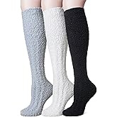 DoSmart Women Fuzzy Socks 3 Pairs Knee High Fluffy Soft Warm Stocking Cozy Slipper Plush Winter Long Socks