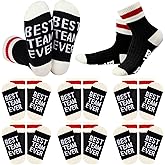 Glitopper 6 Pairs Best Team Ever Gift Socks Bulk Employee Appreciation Gifts for Women Men Team Coworker Staff Office Favors