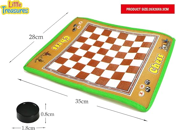 Match wits against your opponents in the classic board games of Chess and Checkers- giant board game for preschoolers learning