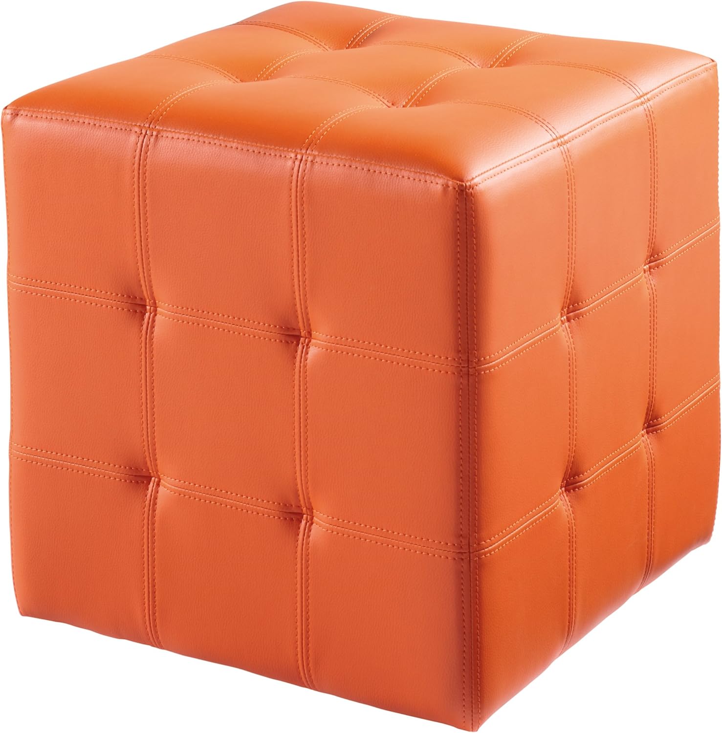 Best storage ottoman cube orange