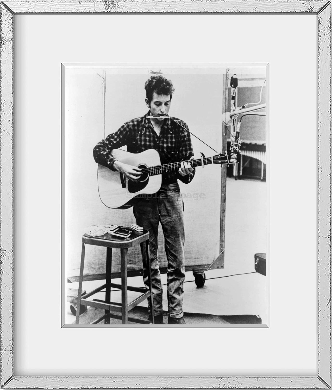 Photographs - INFINITE PHOTOGRAPHS Photo: Bob Dylan | Playing Guitar | 1965 | Portrait | Historic Photo Reproduction | Gift Idea