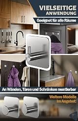 4smile Self Adhesive Hooks Set of 6 Stainless Steel Heavy Duty 10 kg view 6