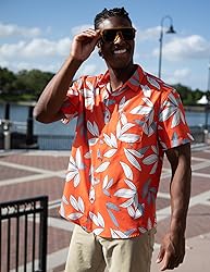 COOFANDY Mens Beach Shirts Aloha Short Sleeve