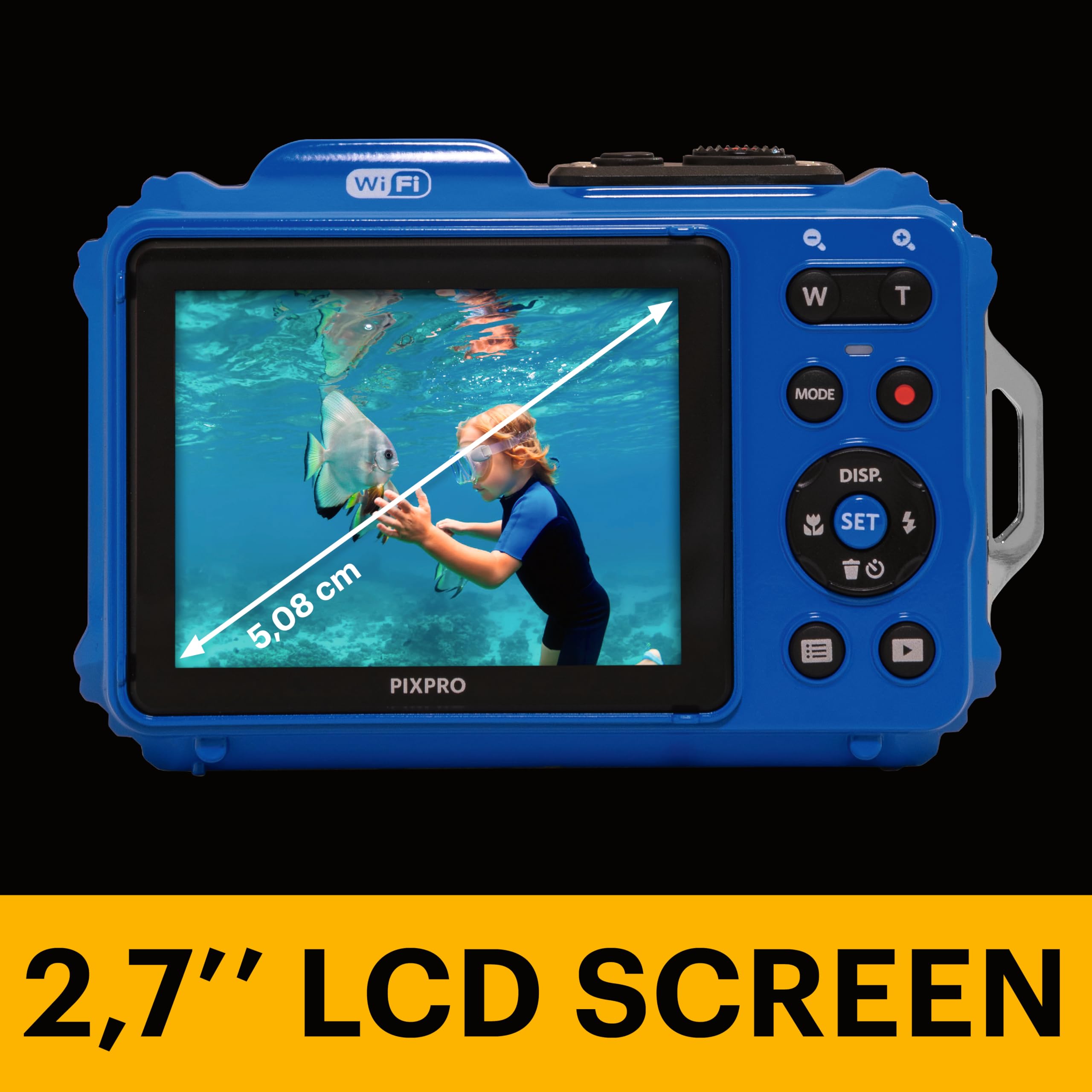 KODAK PIXPRO WPZ2 Rugged Waterproof Shockproof Dustproof WiFi Digital Camera 16MP 4X Optical Zoom 1080P Full HD Video Vlogging Camera 2.7