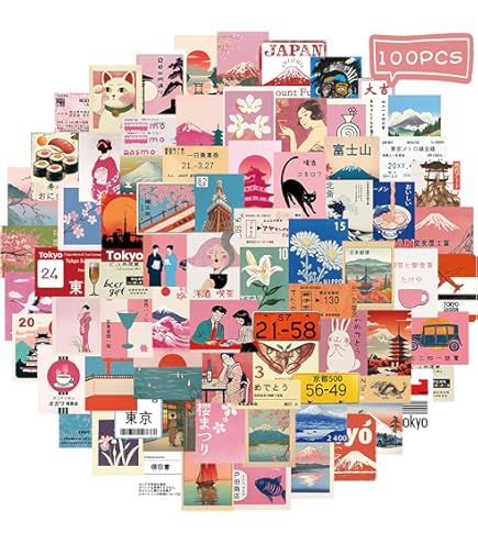 Amazon.com: Vintage Washi Stickers Set 150 Pieces Japanese Style