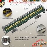 BUBUQE Electric Train Set Remote Control Alloy Christmas Train Lights Sounds view 3