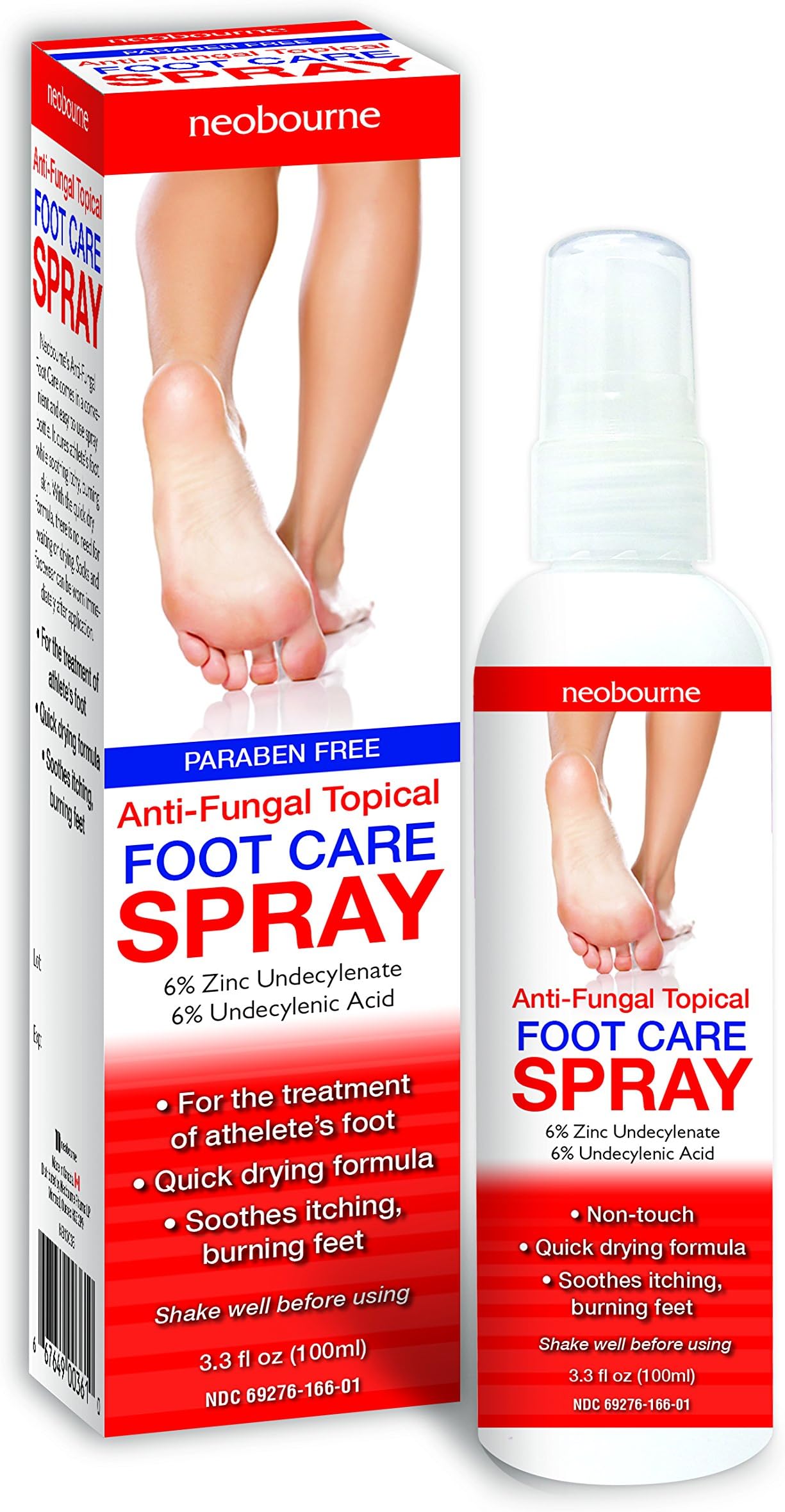 Anti-Fungal Topical Foot Care Spray For burning Itching Athlete's Foot With Quick Drying Formula
