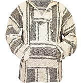 Del Mex Mexican Baja Hoodie Hippie Surf Poncho Sweater Sweatshirt Pullover Jerga