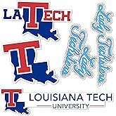 Desert Cactus Louisiana Tech University Sticker Bulldogs LA Vinyl Decals Laptop Water Bottle Car Scrapbook T2 (Type 2-3)