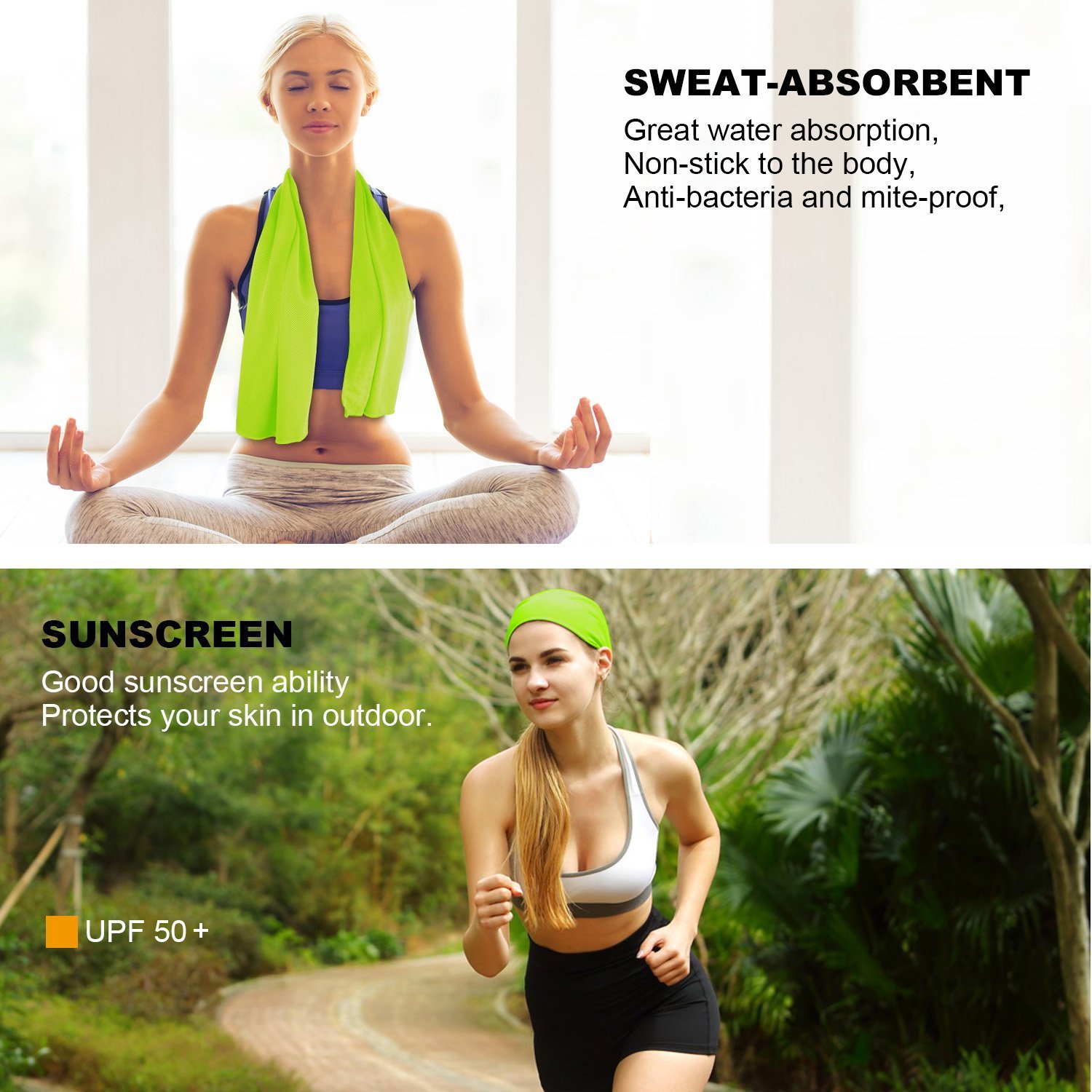 LENPOW Cooling Towel Ice Cold Scarf Chilling Neck Wrap Ultimate Microfiber Bandana Evaporative Chilly Extra Soft washcloth washrag for Sport workout gym fitness Yoga Golf Travel Instant Cooling Relief