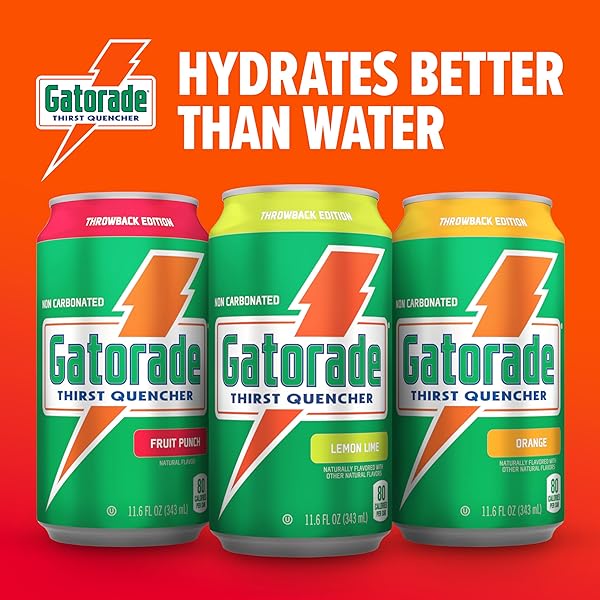 GATORADE THIRST QUENCHER, 3-FLAVOR VARIETY, 12 FL OZ CANS (PACK OF 18)