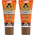 Gorilla All Purpose Wood Filler, 6oz Tube, Walnut (Pack of 2)