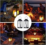 Tomshine Solar Garden Lanterns Outdoor Hanging Waterproof Lights Two Pack Black view 5