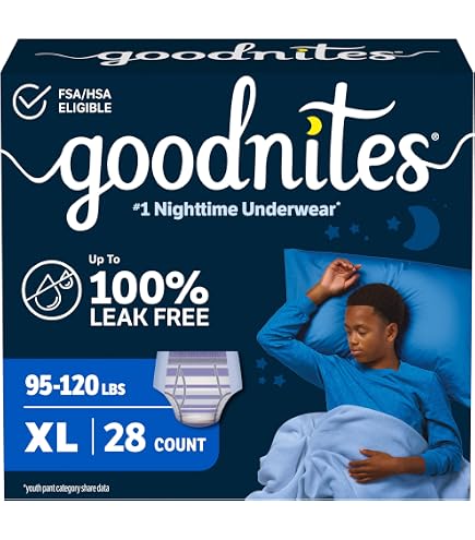 Amazon.com: Goodnites Girls' Nighttime Underwear, Size XXL (120