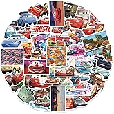 Cars Stickers 50 Pcs Waterproof, Detachable and Beautiful, Suitable for Sticking on Water Bottles, Phones, Laptops, Guitars, Cars, Motorcycles, Cups, Pianos,Skateboard and Suitcases.