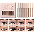 BestLand 8 Colors Liquid Matte Eyeshadow Set Nude Black Smokey Eyeshadow Cream Eyeshadow Primer Waterproof Quick Drying Eye Brightener Highlighter Blusher Eye Shadow Makeup