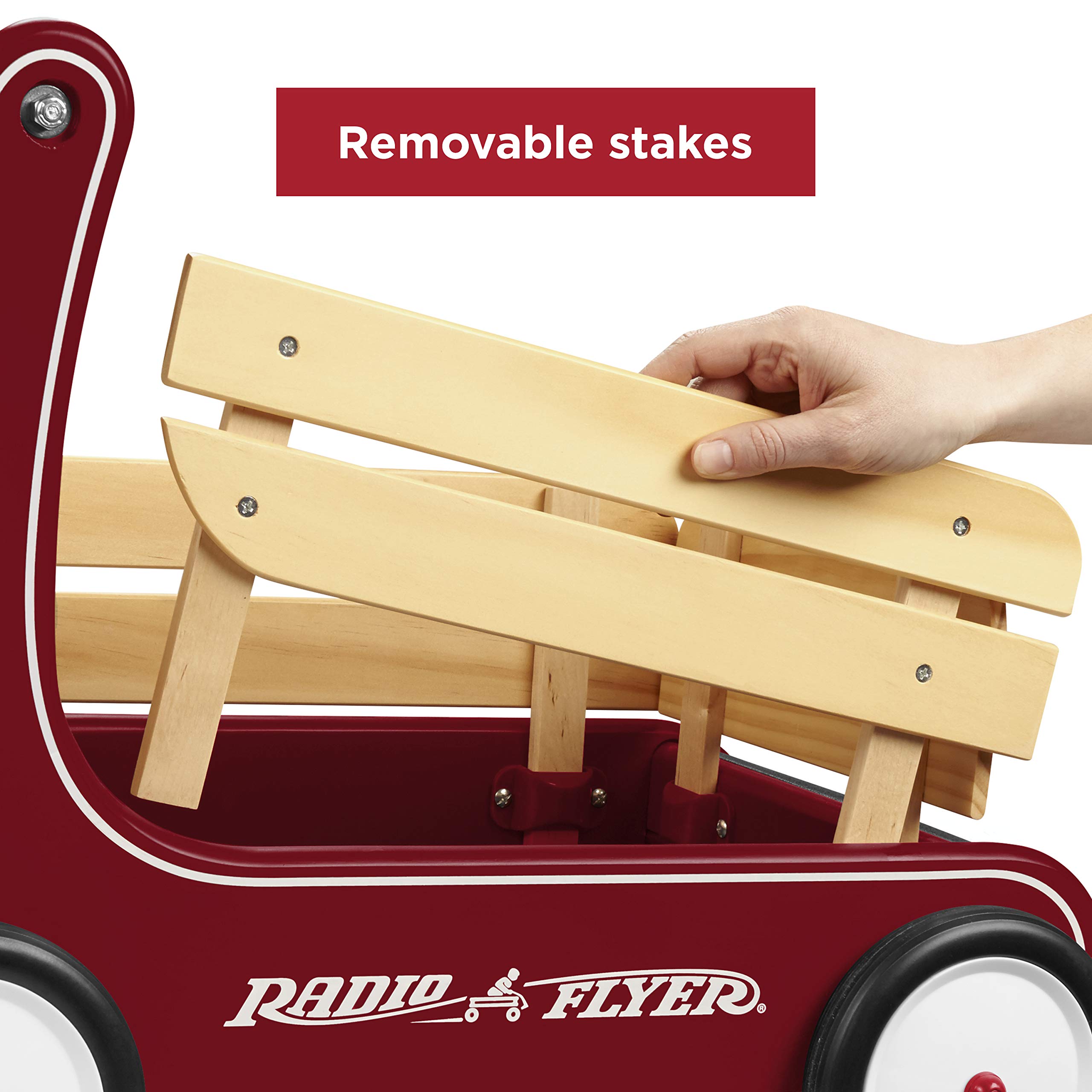 Baby Walker, Toddler Toys, Baby Toy, Radio Flyer Classic Walker Wagon, for Ages 1-4, Red, Wood