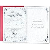 YIWANSIN Heartfelt Birthday Card for Dad from Daughter, Sentimental Birthday Gift Idea for Him, Loving Card for Dad, To My Amazing Father Greeting
