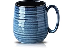 Hasense Coffee Mug, 20 oz Ceramic Coffee Cup for Men and Women, Large Coffee Mug for Latte Coffee Tea Soup for Office and Home, Dishwasher and Microwave Safe, 1 PCS (Blue)