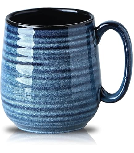 24oz abby style coffee mug 24 oz. Hand-Painted Terra-cotta Mug, 4 Styles Available (Each One Will main image 0