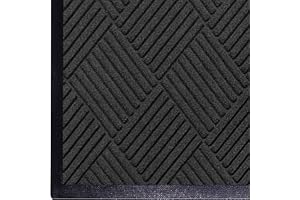 M+A Matting WaterHog Diamond | Commercial-Grade Entrance Mat with Rubber Border – Indoor/Outdoor, Quick Drying, Stain Resistant Door Mat (Charcoal, 6' x 6')