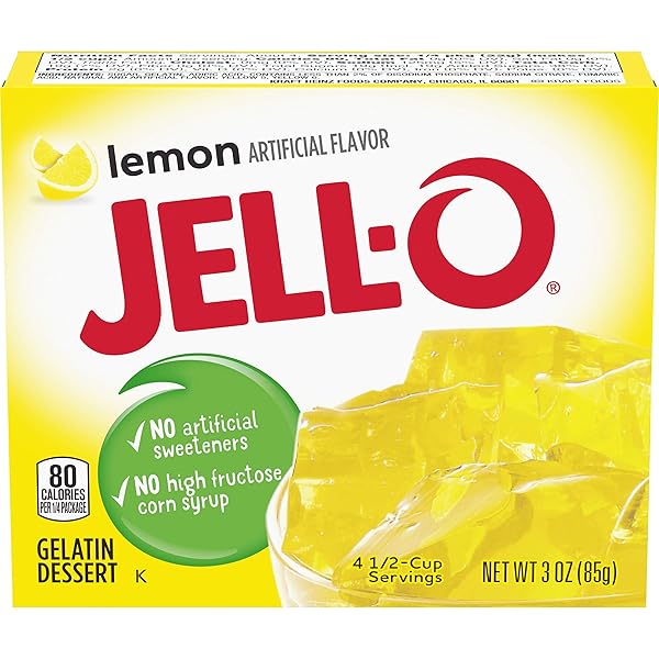 JELL-O LEMON GELATIN MIX (3 OZ BOX)