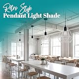 Giggi White Cage Ceiling Light Shade Industrial Ring Pendant view 5
