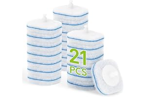 IVYROLL Toilet Bowl Cleaner Wand Refills Compatible with CLOROX, 21PCS Disposable Toilet Brush Refills, Replacement Heads for Toilet Cleaning System