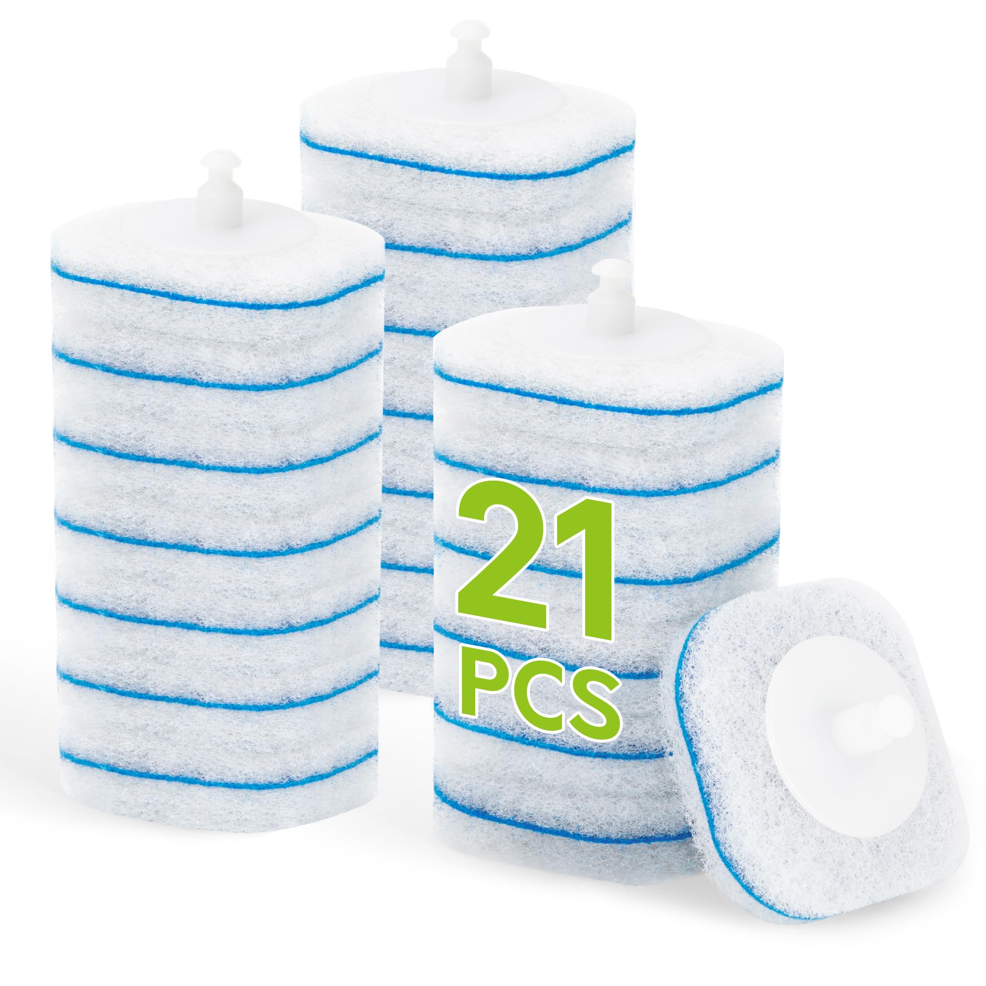 Photo 1 of ***ONLY ONE PILLAR***IVYROLL Toilet Bowl Cleaner Wand Refills Compatible with CLOROX, 21PCS Disposable Toilet Brush Refills, Replacement Heads for Toilet Cleaning System