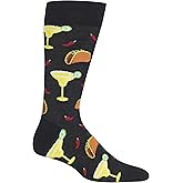 Hot Sox Men's Fun Food and Drink Crew Socks (1-Pack)