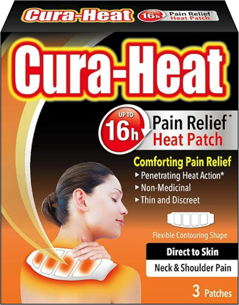 Cura-Heat Neck & Shoulder Direct to Skin Patch 3 Count