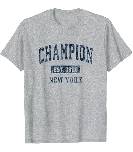 Amazon.com: Champion New York NY Vintage Athletic Sports Design T