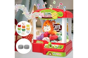 Sopu Kids Claw Machine Toys, Mini Claw Machine for Kids Electronic Vending Machine Prize Dispenser Toys, Arcade Games Candy Machine with Adjustable Music Xmax Gifts Toys for Girls Boys 5-8 8-10