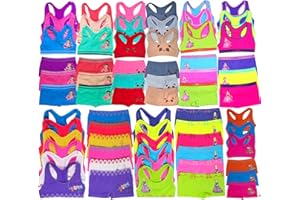 ToBeInStyle Girls' Pack of 12 Mystery - 6 Cami or Racerback Tops & 6 Matching Bottoms Sets