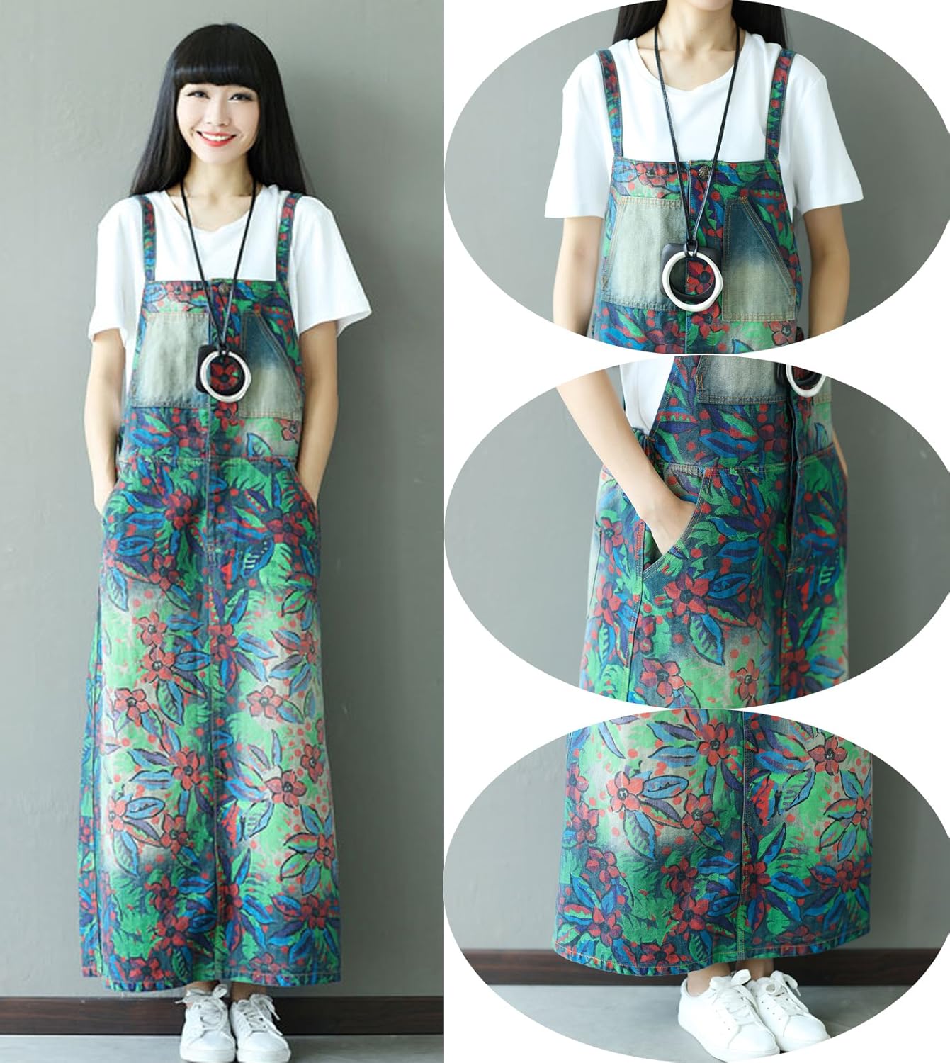 ankle length pinafore dress
