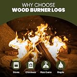 Green Olive Kiln Dried Logs 6kg 27L UK Firewood Low Moisture Defra Approved view 6