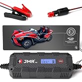 JMR 12V Battery Charger for Polaris, 12V Cig. Port, No Lithium Mode | Trickle Charger Conditioner Maintainer For Slingshot Ranger RZR XPEDITION GENERAL Sportsman All Models