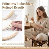 LAMXD 4Pcs Embroidery Hoop Set 3.5 4.7 6.2 8 inch with Gold Eye Needles view 5