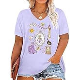 Plus Size Magical Shirt for Women Magic Kingdom Tshirt Castle Graphic Tee Family Vacation Short Sleeve Tie Dye Tops