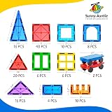 Sunny Auntie 138-Piece Magnetic Tiles XL Set with Storage Bag view 6