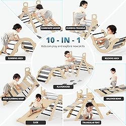 BlueWood 10-in-1 Pikler Triangle Set, Toddler