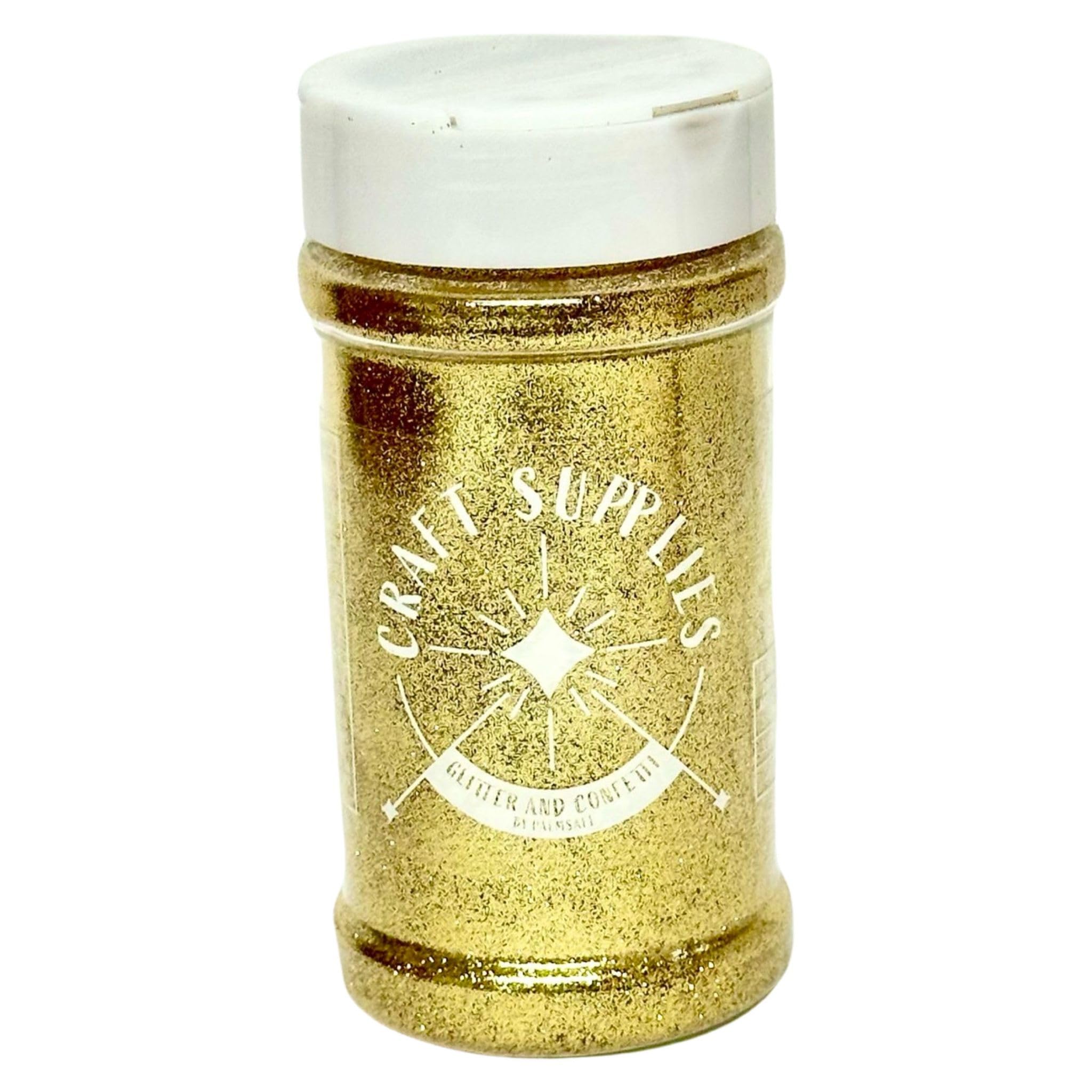 Ultra Fine Golden Glitter 200g Shaker Jar