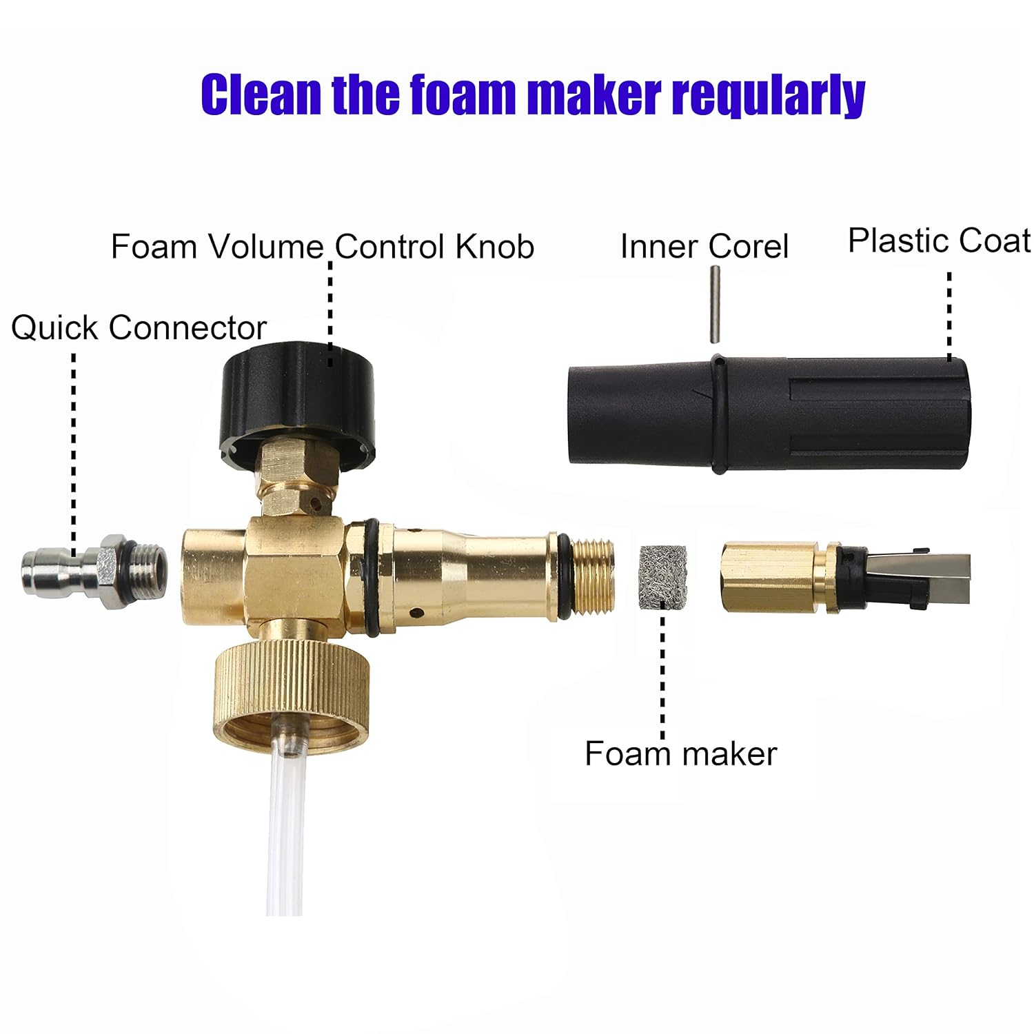 Tool Daily Foam Cannon with 1/4 Inch Quick Connector, 1 Liter, 5 Pressure Washer Nozzle Tips: Industrial & Scientific
