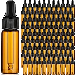 Bokon 100 Pcs Glass Dropping Bottles Mini Essential