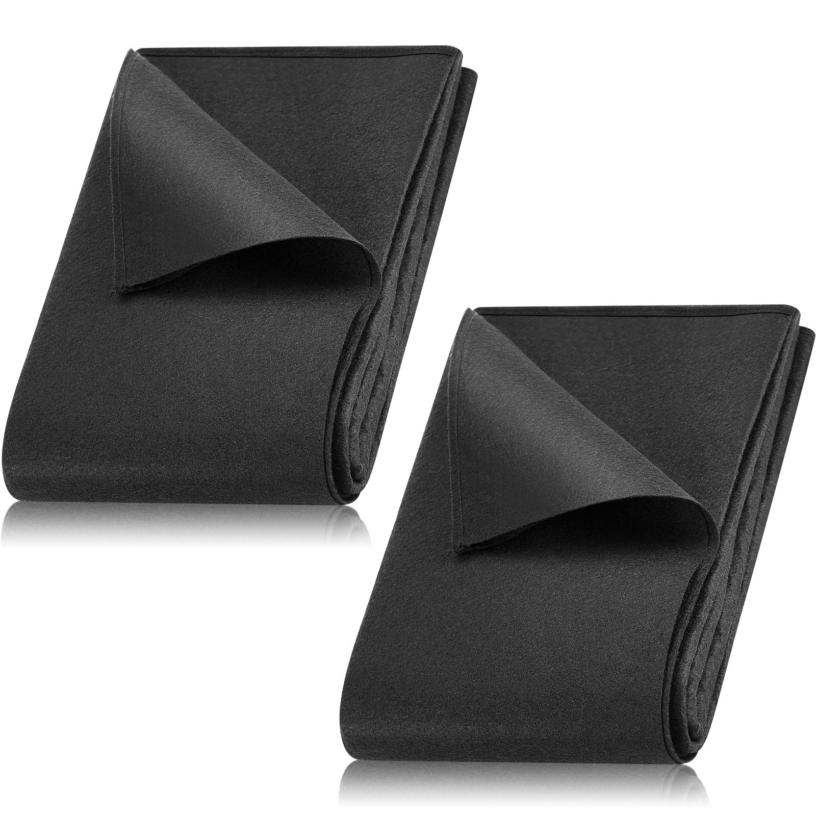 Photo 1 of Wesnoy 2 Pcs 31.49 in x 7 ft Dry Well Non Woven Geotextile Fabric Geotextile Filter Fabric Black Filter Fabric Wrap for Drainage Products Stormwater Dry Well System